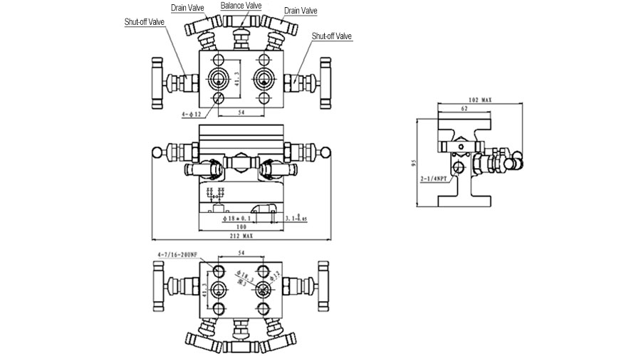 5 Valve Manifolds H Type JVA1 5H1 3FWWLE Structure