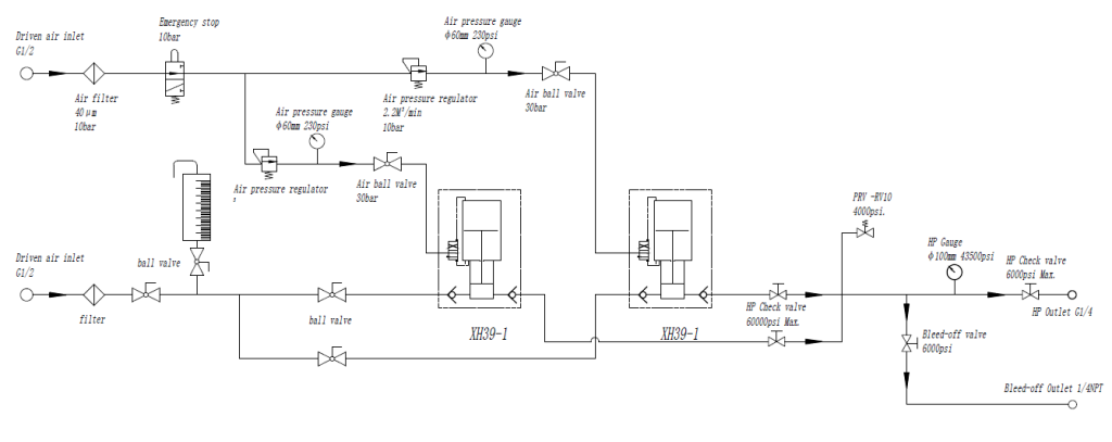 General Layout Drawing of Chemical Injection Skid with Variable Output Pressure and Flow