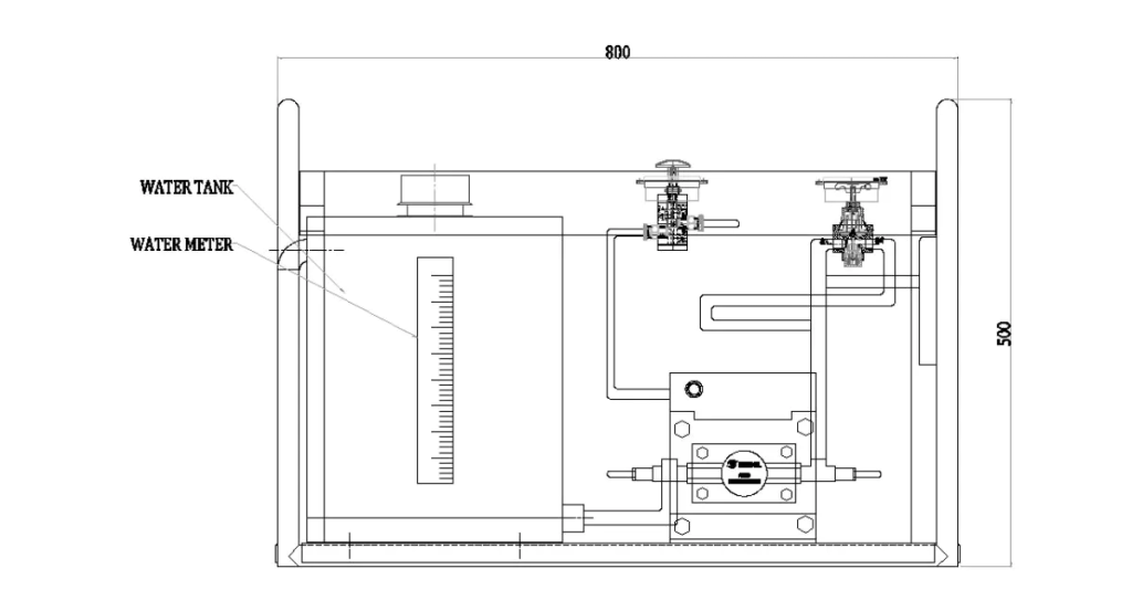 General Layout Drawing of Hydro Test Pump with Data Acquisition System