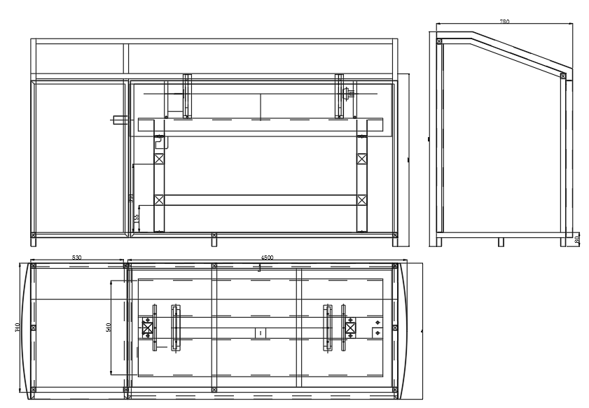 General Layout Drawing of Wingoil High Pressure Hydraulic Burst Testing Cabinet PLC Control Data Recording